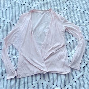 J CREW XS Long sleeve T-shirt Cardigan Light Pink